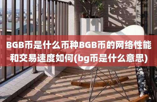 BGB币是什么币种BGB币的网络性能和交易速度如何(bg币是什么意思)