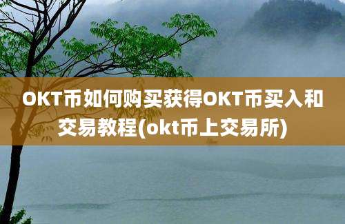 OKT币如何购买获得OKT币买入和交易教程(okt币上交易所)