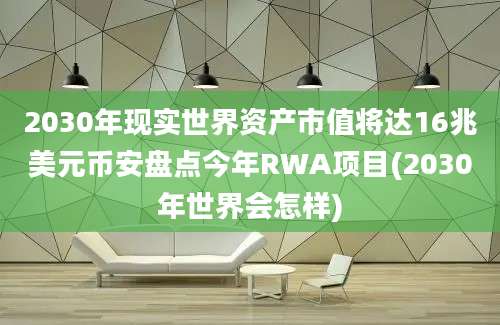 2030年现实世界资产市值将达16兆美元币安盘点今年RWA项目(2030年世界会怎样)