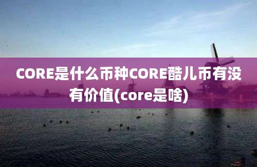 CORE是什么币种CORE酷儿币有没有价值(core是啥)