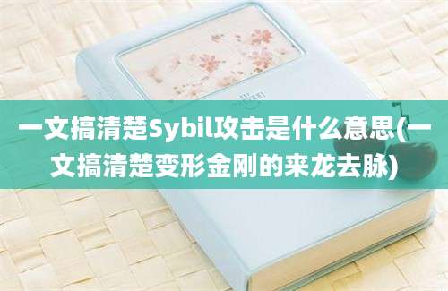 一文搞清楚Sybil攻击是什么意思(一文搞清楚变形金刚的来龙去脉)