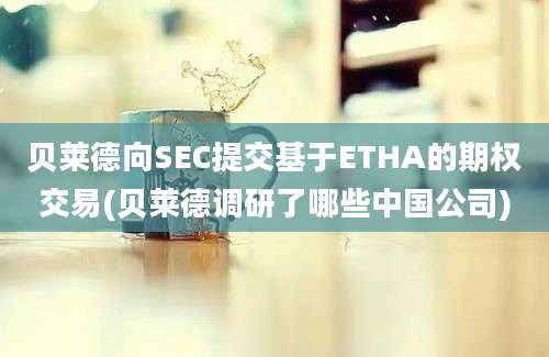 贝莱德向SEC提交基于ETHA的期权交易(贝莱德调研了哪些中国公司)