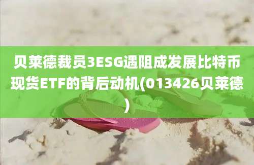 贝莱德裁员3ESG遇阻成发展比特币现货ETF的背后动机(013426贝莱德)