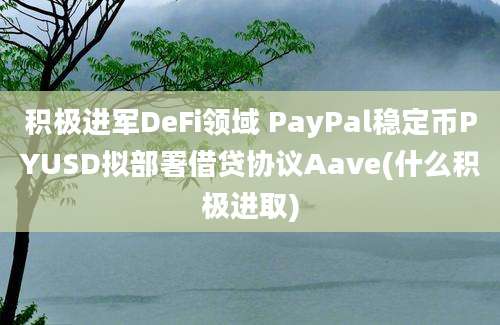 积极进军DeFi领域 PayPal稳定币PYUSD拟部署借贷协议Aave(什么积极进取)