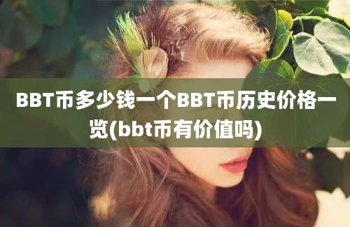 BBT币多少钱一个BBT币历史价格一览(bbt币有价值吗)