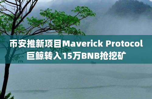 币安推新项目Maverick Protocol巨鲸转入15万BNB抢挖矿