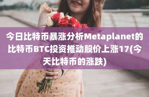 今日比特币暴涨分析Metaplanet的比特币BTC投资推动股价上涨17(今天比特币的涨跌)