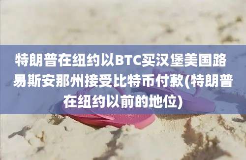 特朗普在纽约以BTC买汉堡美国路 易斯安那州接受比特币付款(特朗普在纽约以前的地位)