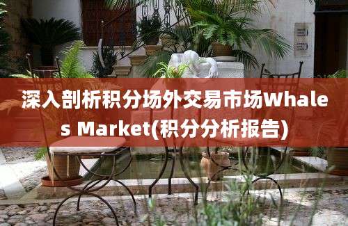 深入剖析积分场外交易市场Whales Market(积分分析报告)