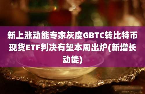 新上涨动能专家灰度GBTC转比特币现货ETF判决有望本周出炉(新增长动能)