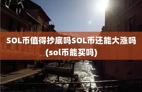 SOL币值得抄底吗SOL币还能大涨吗(sol币能买吗)