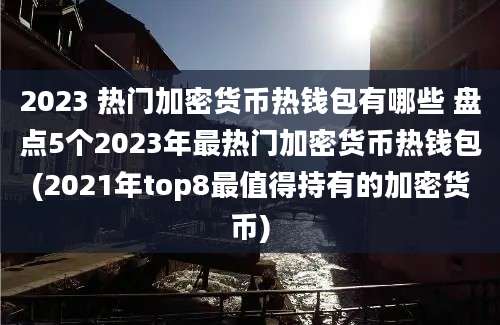 2023 热门加密货币热钱包有哪些 盘点5个2023年最热门加密货币热钱包(2021年top8最值得持有的加密货币)