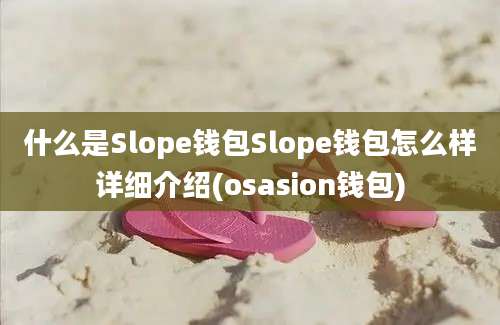 什么是Slope钱包Slope钱包怎么样详细介绍(osasion钱包)