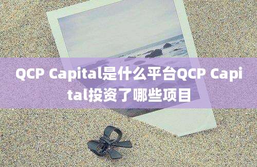 QCP Capital是什么平台QCP Capital投资了哪些项目