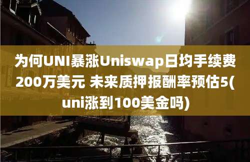 为何UNI暴涨Uniswap日均手续费200万美元 未来质押报酬率预估5(uni涨到100美金吗)