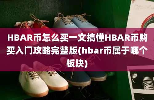 HBAR币怎么买一文搞懂HBAR币购买入门攻略完整版(hbar币属于哪个板块)