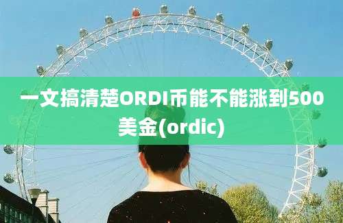 一文搞清楚ORDI币能不能涨到500美金(ordic)