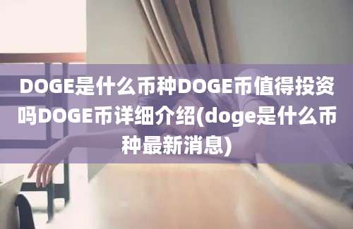 DOGE是什么币种DOGE币值得投资吗DOGE币详细介绍(doge是什么币种最新消息)