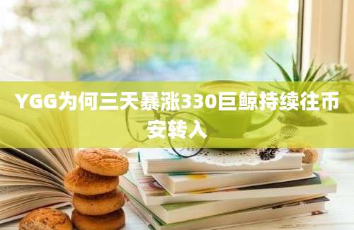 YGG为何三天暴涨330巨鲸持续往币安转入