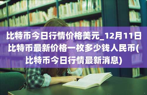 比特币今日行情价格美元_12月11日比特币最新价格一枚多少钱人民币(比特币今日行情最新消息)