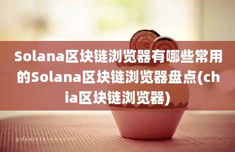 Solana区块链浏览器有哪些常用的Solana区块链浏览器盘点(chia区块链浏览器)