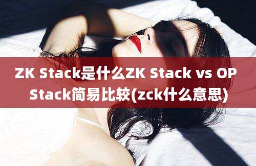 ZK Stack是什么ZK Stack vs OP Stack简易比较(zck什么意思)