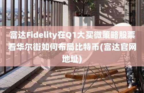 富达Fidelity在Q1大买微策略股票看华尔街如何布局比特币(富达官网地址)