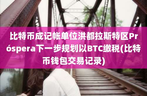 比特币成记帐单位洪都拉斯特区Próspera下一步规划以BTC缴税(比特币钱包交易记录)