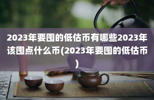 2023年要囤的低估币有哪些2023年该囤点什么币(2023年要囤的低估币)