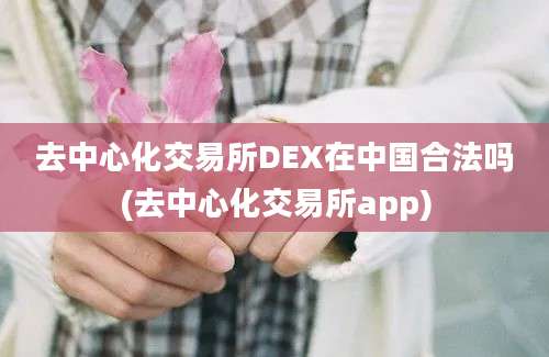 去中心化交易所DEX在中国合法吗(去中心化交易所app)