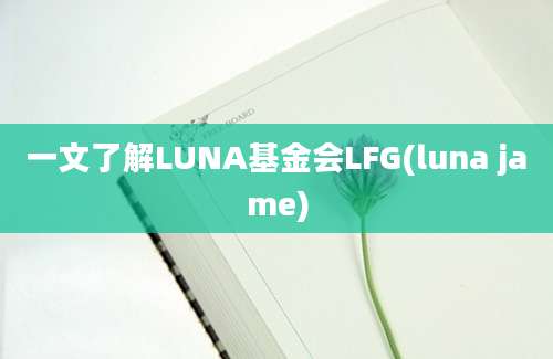 一文了解LUNA基金会LFG(luna jame)