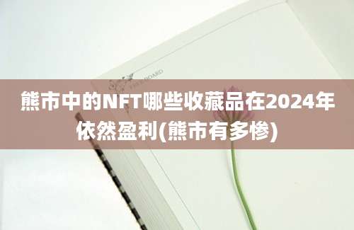 熊市中的NFT哪些收藏品在2024年依然盈利(熊市有多惨)