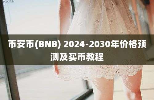 币安币(BNB) 2024-2030年价格预测及买币教程