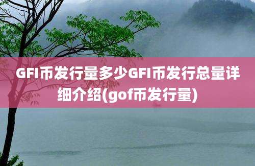 GFI币发行量多少GFI币发行总量详细介绍(gof币发行量)