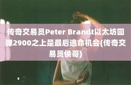 传奇交易员Peter Brandt以太坊回弹2900之上是最后逃命机会(传奇交易员侯哥)