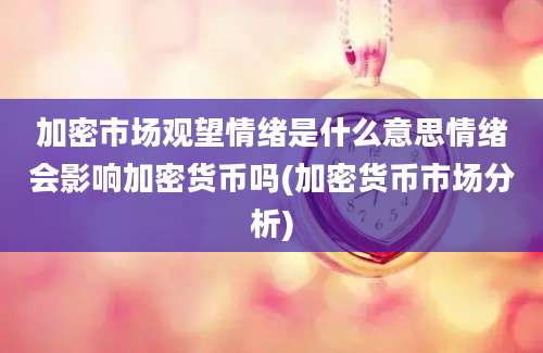 加密市场观望情绪是什么意思情绪会影响加密货币吗(加密货币市场分析)