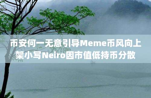 币安何一无意引导Meme币风向上架小写Neiro因市值低持币分散