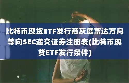 比特币现货ETF发行商灰度富达方舟等向SEC递交证券注册表(比特币现货ETF发行条件)