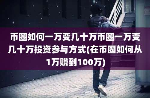 币圈如何一万变几十万币圈一万变几十万投资参与方式(在币圈如何从1万赚到100万)