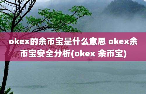 okex的余币宝是什么意思 okex余币宝安全分析(okex 余币宝)