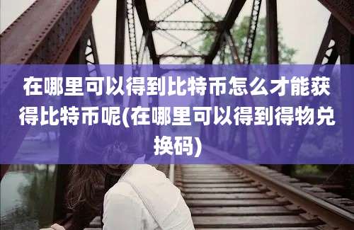 在哪里可以得到比特币怎么才能获得比特币呢(在哪里可以得到得物兑换码)