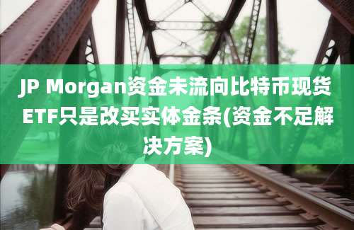 JP Morgan资金未流向比特币现货ETF只是改买实体金条(资金不足解决方案)