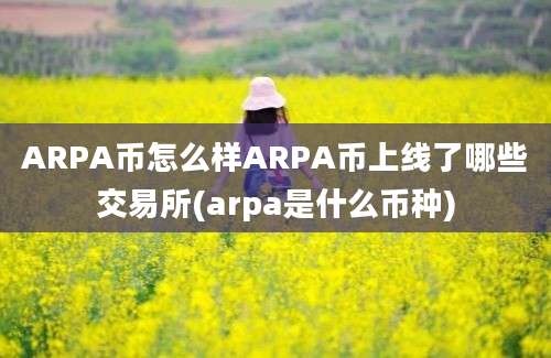 ARPA币怎么样ARPA币上线了哪些交易所(arpa是什么币种)