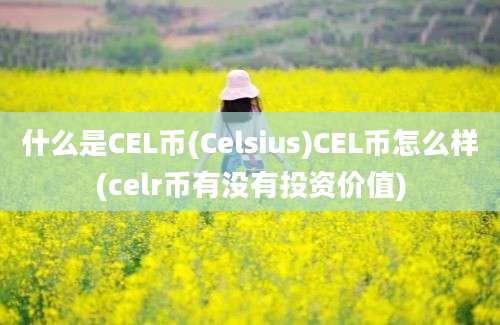 什么是CEL币(Celsius)CEL币怎么样(celr币有没有投资价值)