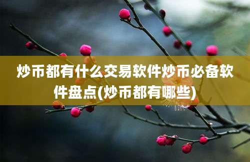 炒币都有什么交易软件炒币必备软件盘点(炒币都有哪些)