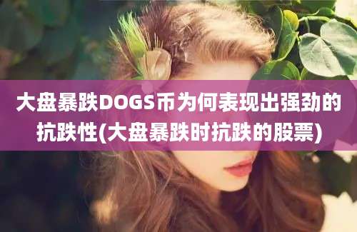 大盘暴跌DOGS币为何表现出强劲的抗跌性(大盘暴跌时抗跌的股票)