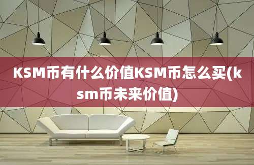 KSM币有什么价值KSM币怎么买(ksm币未来价值)