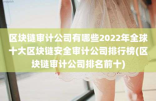 区块链审计公司有哪些2022年全球十大区块链安全审计公司排行榜(区块链审计公司排名前十)