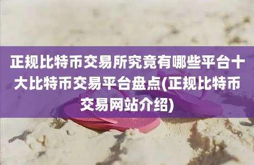 正规比特币交易所究竟有哪些平台十大比特币交易平台盘点(正规比特币交易网站介绍)