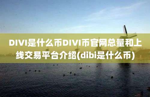 DIVI是什么币DIVI币官网总量和上线交易平台介绍(dibi是什么币)